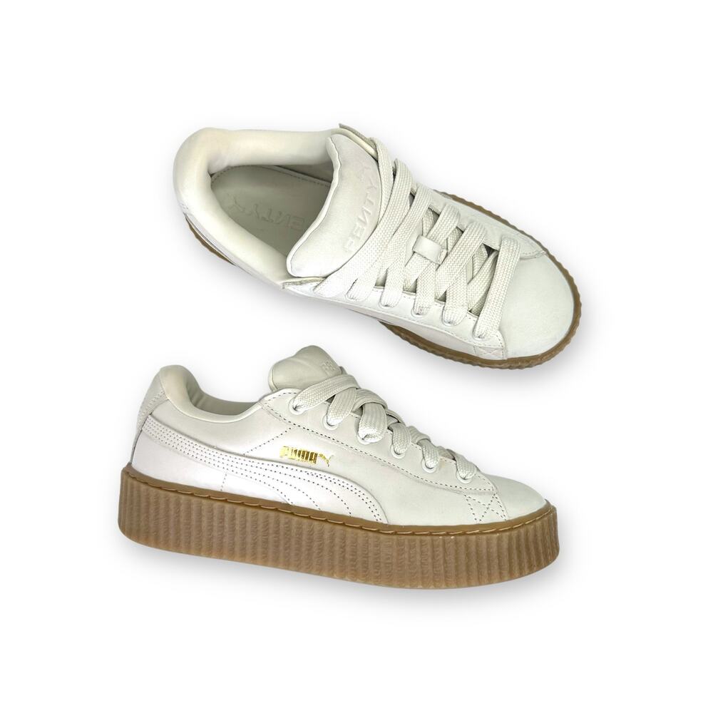 PUMA X Fenty Phatty Creepers Sneaker 9 Neutral Multi Warm White Suede Nubuck